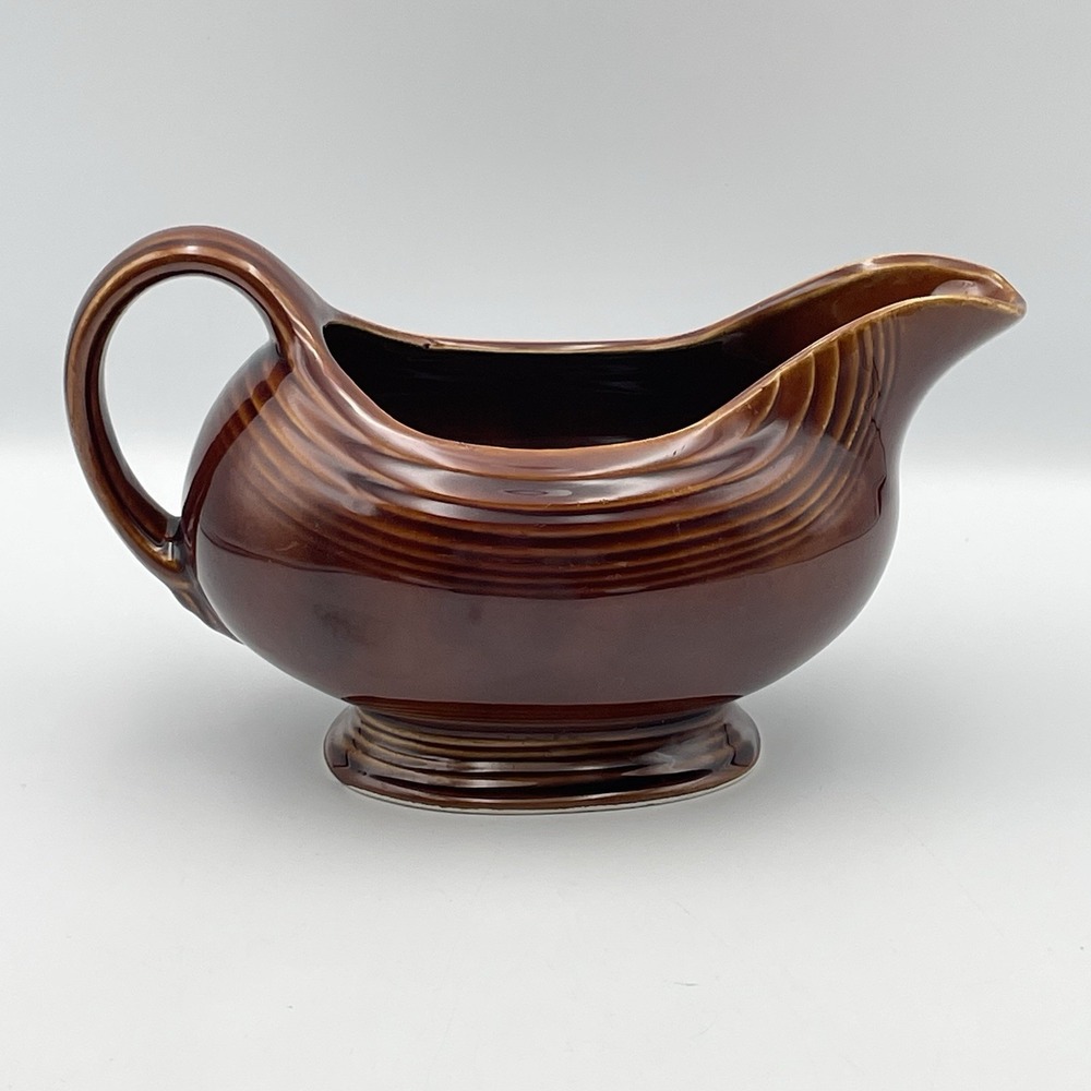 Vintage 1960s Fiesta Amberstone Brown Ironstone Sauce/Gravy Boat Fiestaware